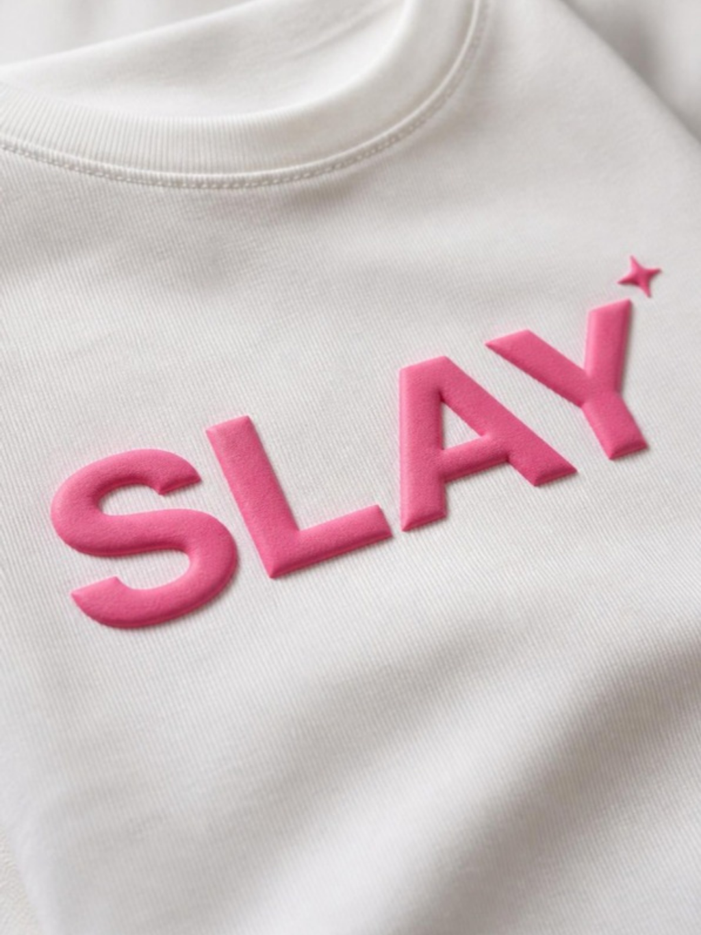 SLAY 3D kabartma baskı detayı