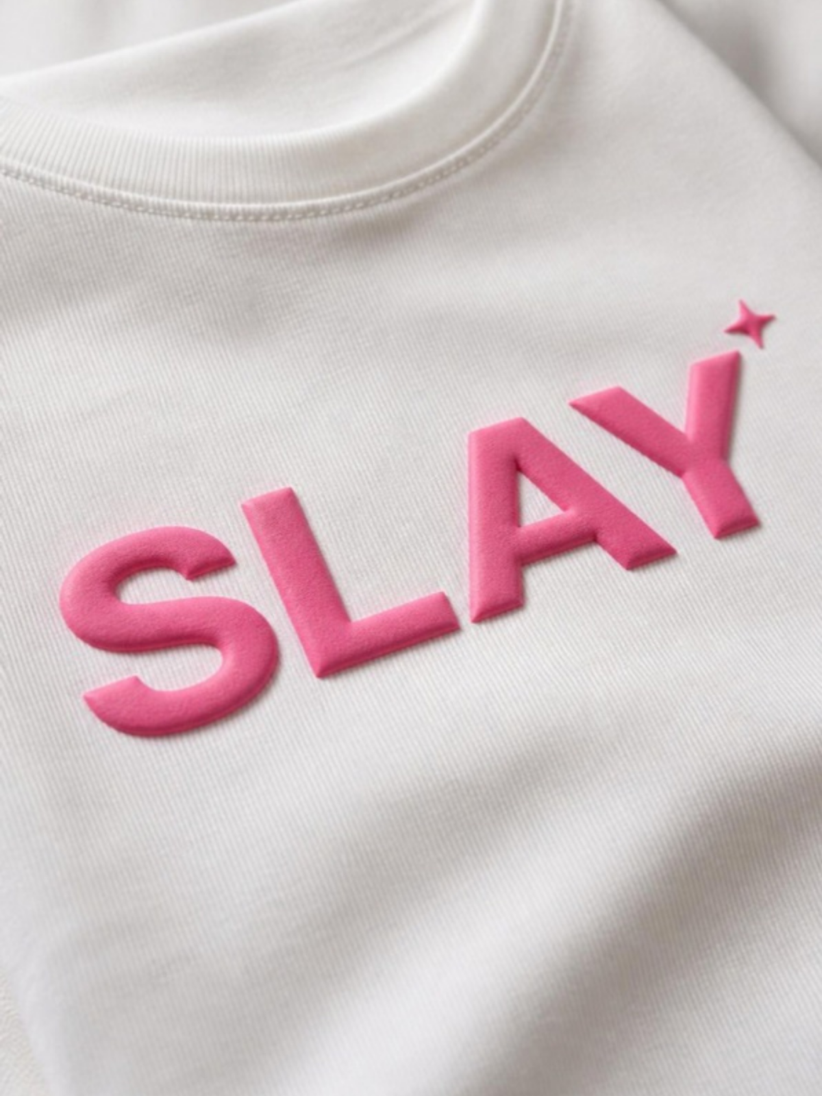SLAY 3D kabartma baskı detayı